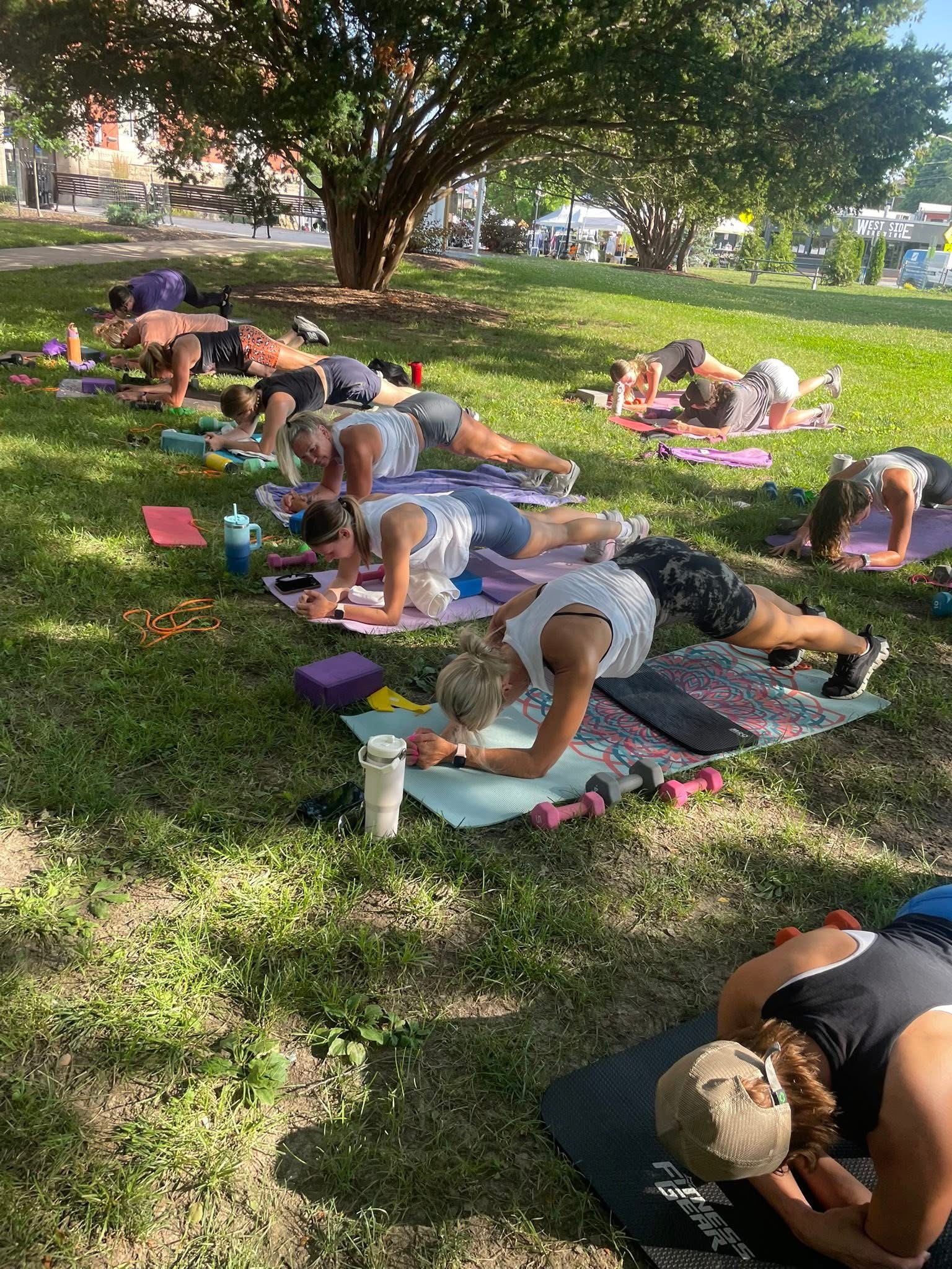 Outdoor planks class